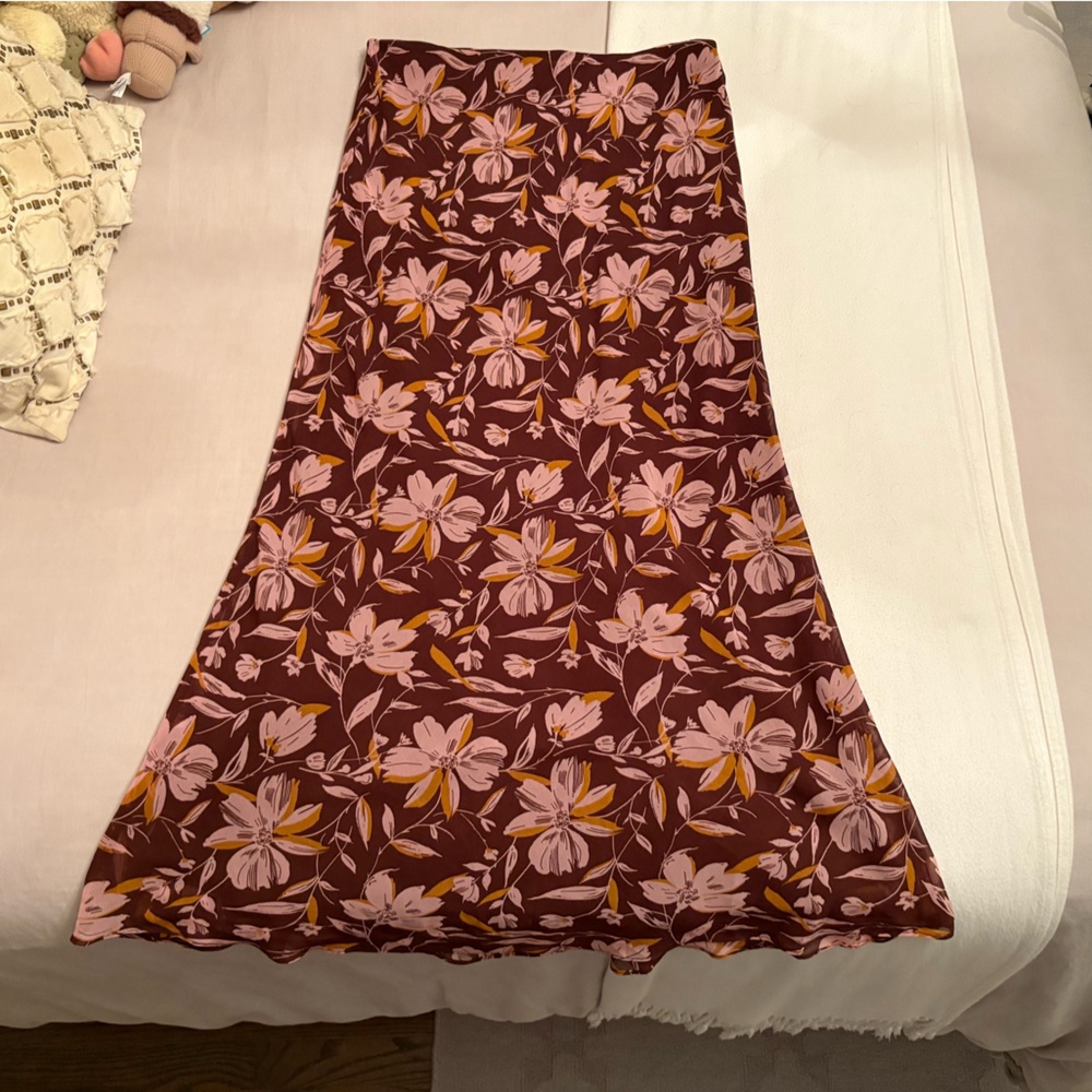 wayf maxi shirt with florals